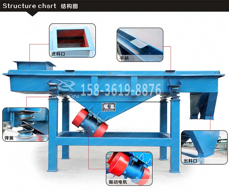 塑料颗粒直线振动筛结构图