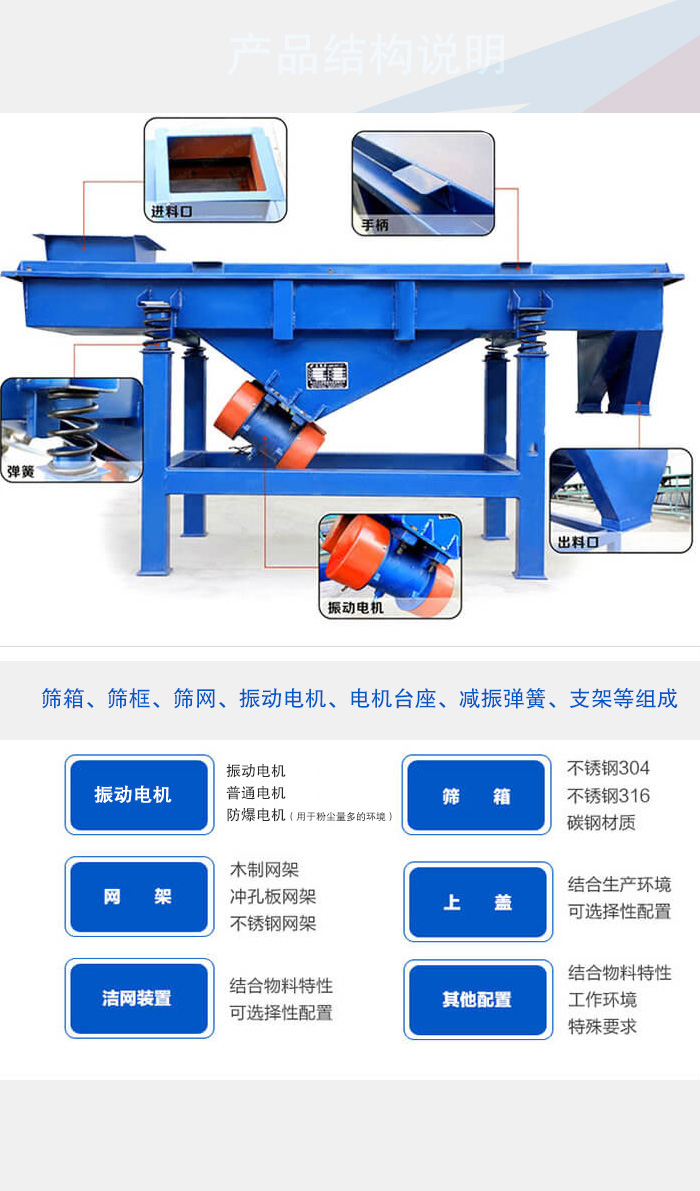 侧振式直线振动筛结构